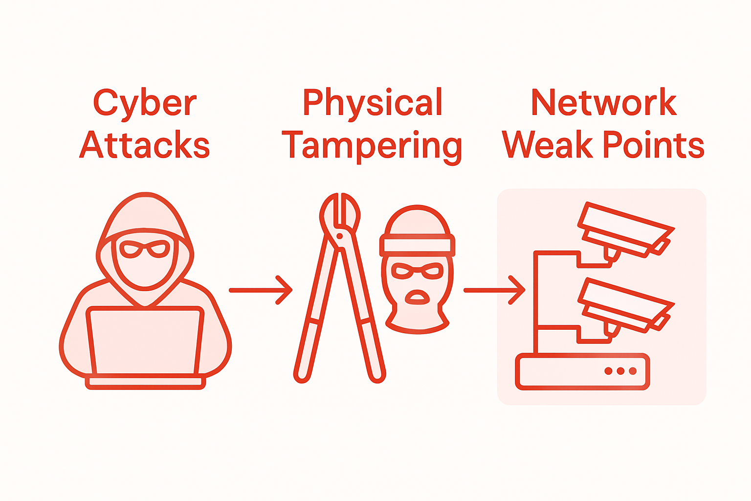 Infographic of CCTV security network threats