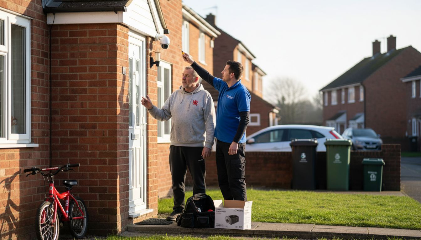 Security installer explains home CCTV camera