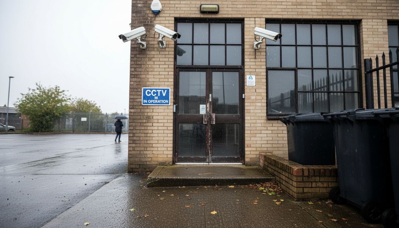 CCTV cameras above Essex facility entrance