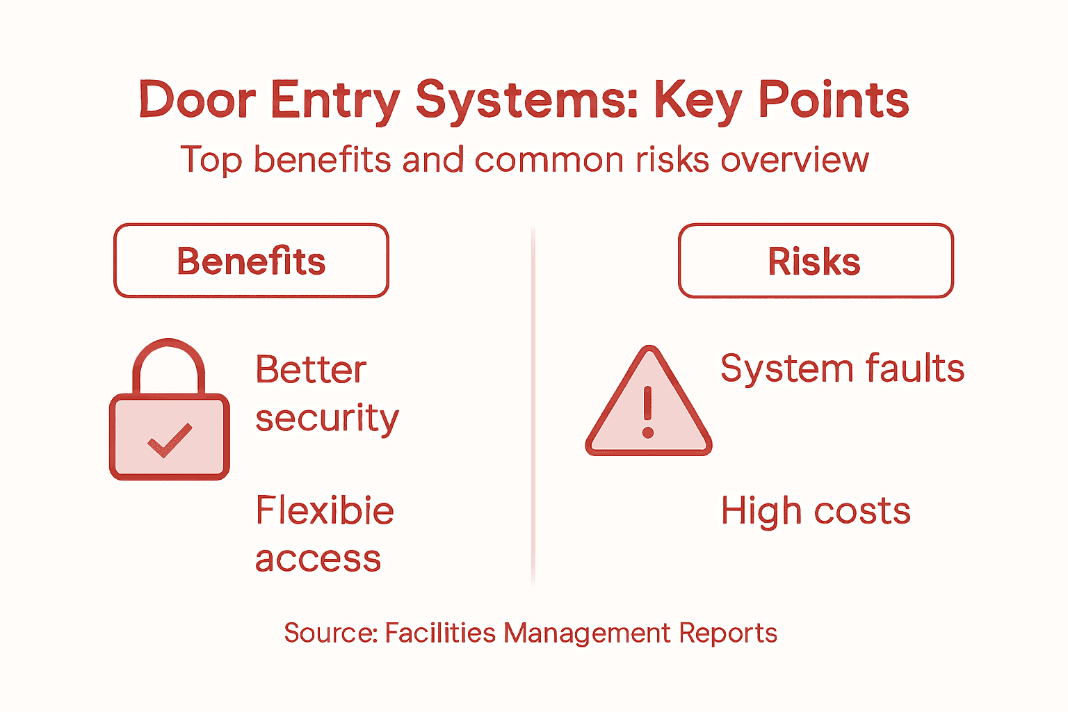 Infographic on door entry systems benefits and risks