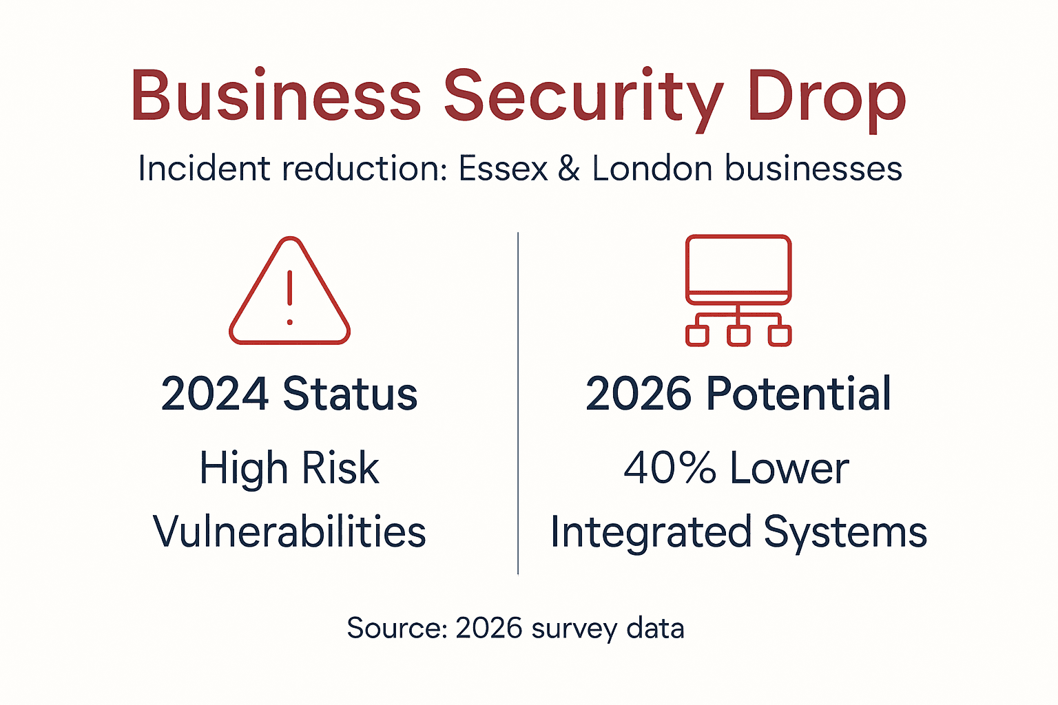 Infographic on security risk reduction for businesses