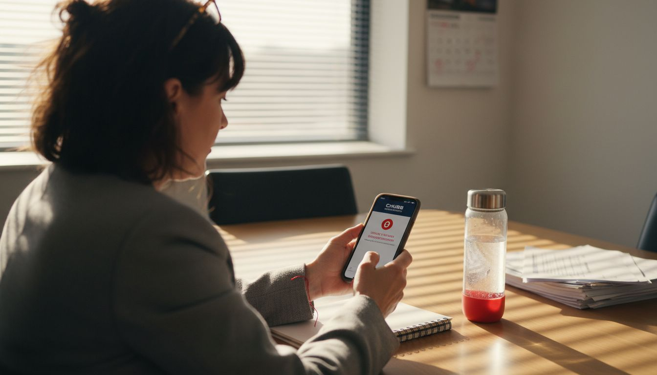 Checking smart alarm system via mobile app