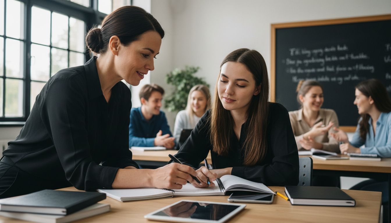 corrección profesora inglés
