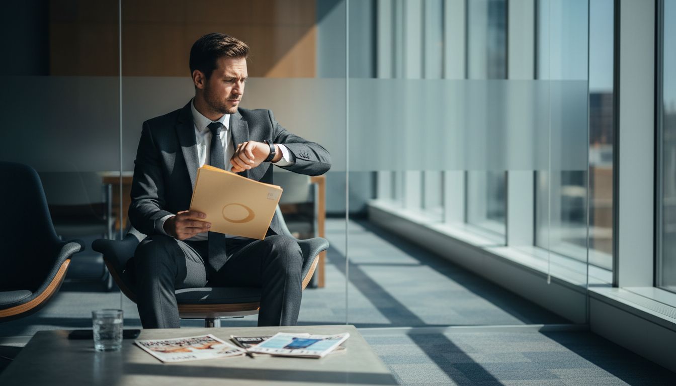 Candidato espera sosteniendo certificado Cambridge