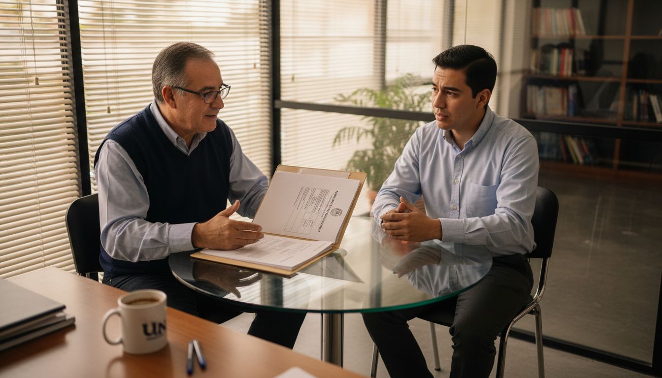 Entrevista de admisión universitaria con revisión de documentación