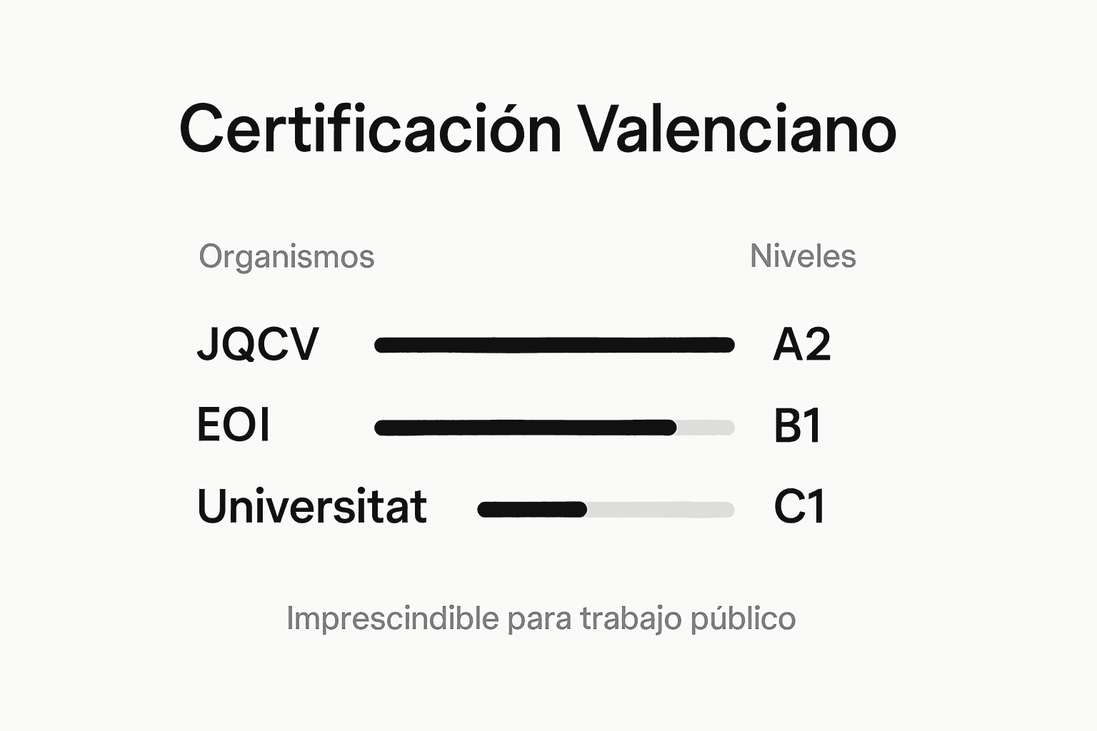 Guía visual sobre cómo obtener la certificación de valenciano para trabajar en la administración pública