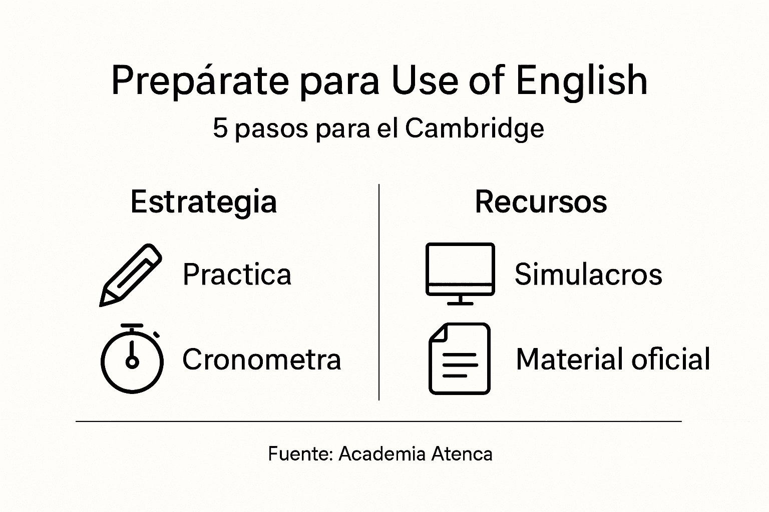 Infografía: pasos clave para afrontar el examen Use of English de Cambridge
