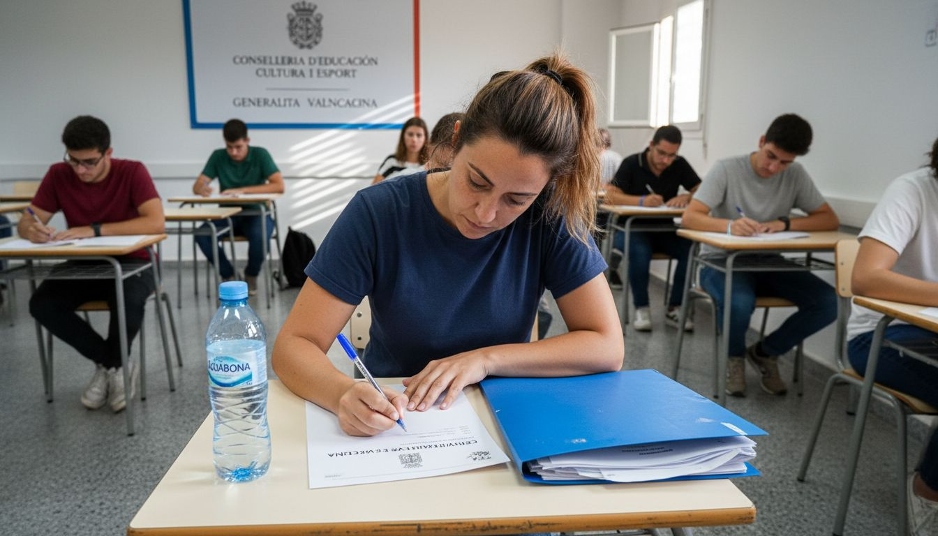 Los aspirantes se presentan a la prueba oficial de valenciano.