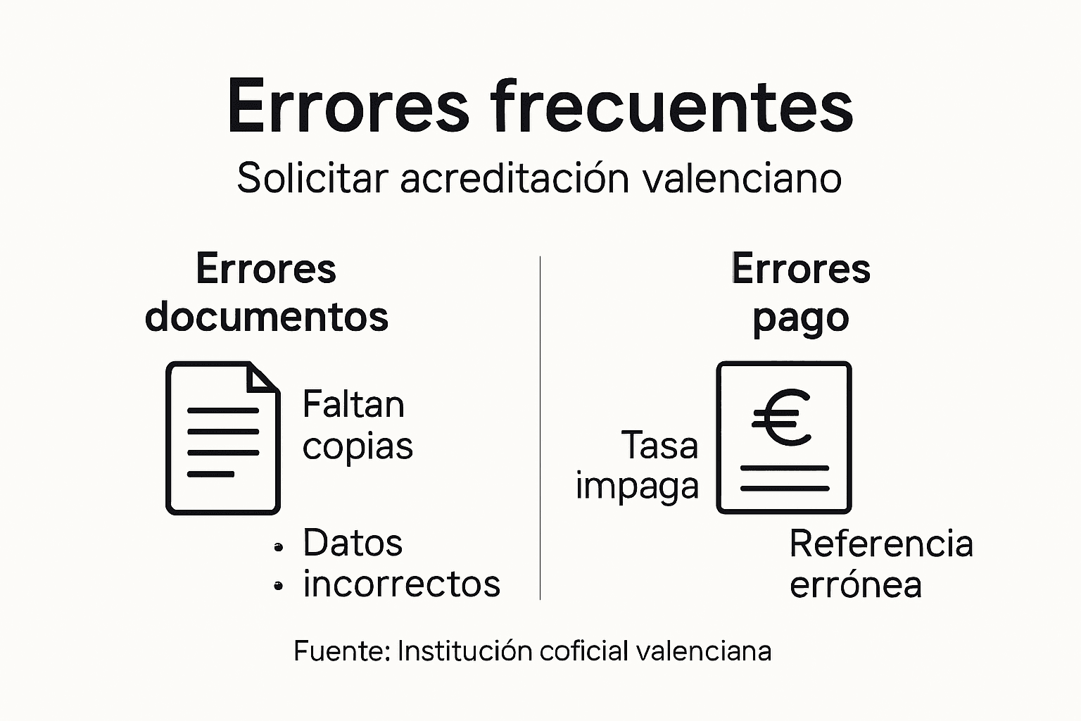 Infografía: los errores más frecuentes al acreditar