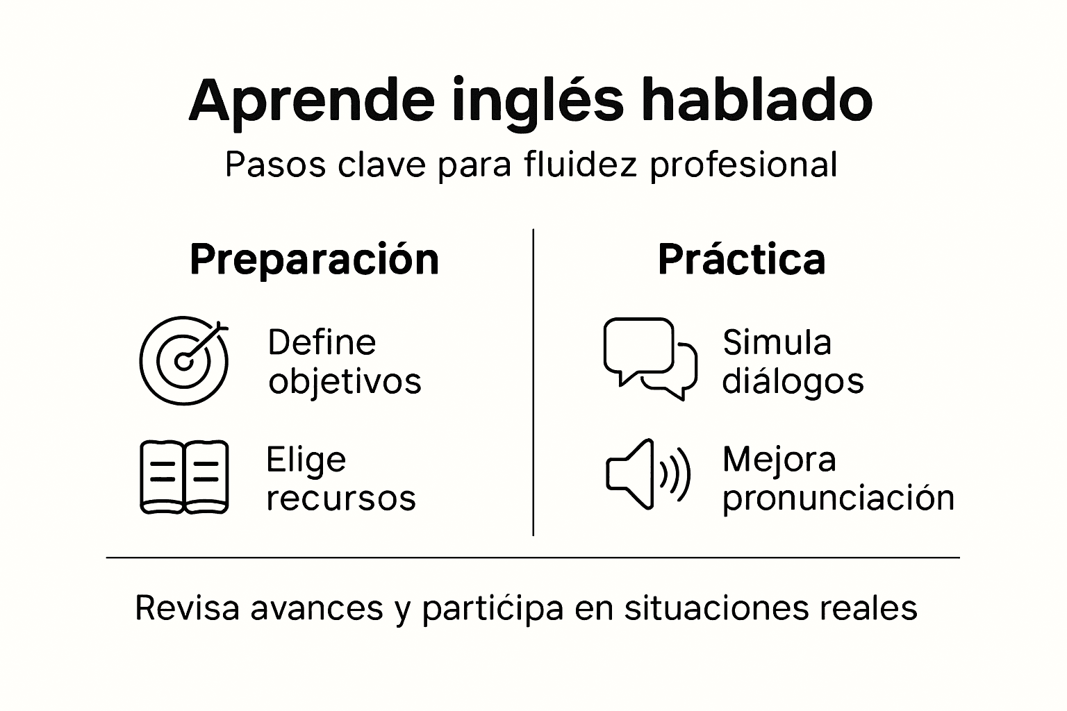 Infografía con claves para mejorar tu inglés en el ámbito profesional