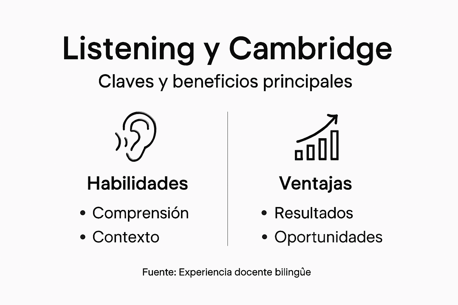 Infografía sobre la importancia del listening y las claves para potenciarlo