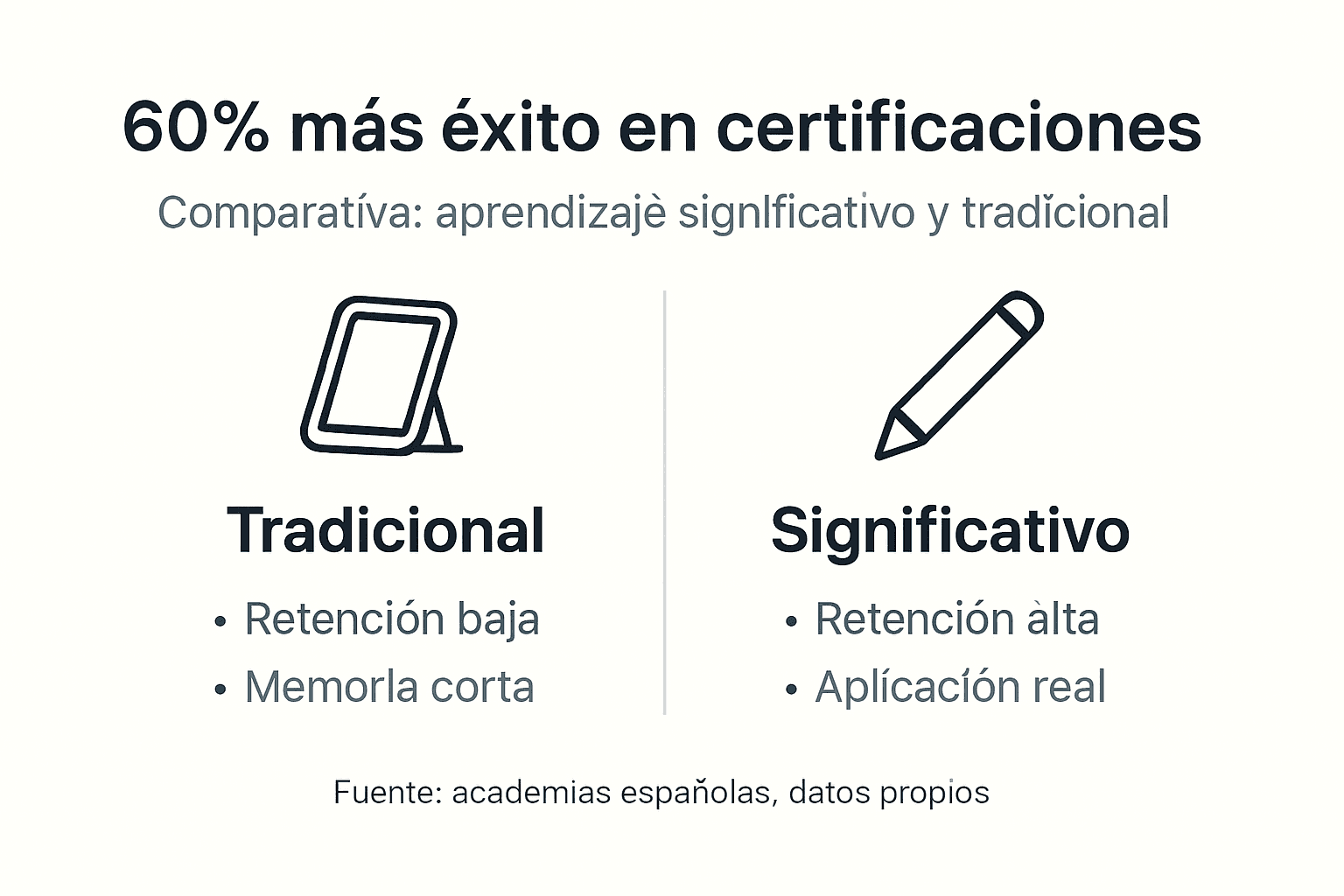 Infografía: Diferencias clave entre el aprendizaje significativo y el método tradicional