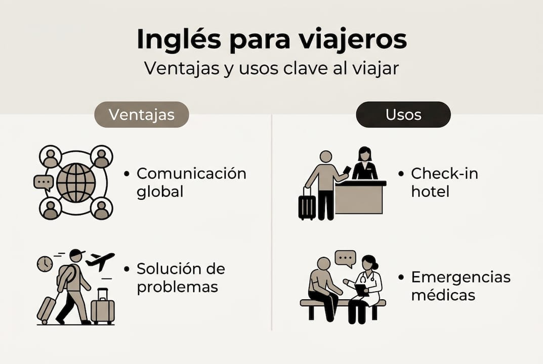 Infografía: razones para dominar el inglés cuando viajas y en qué situaciones te será imprescindible