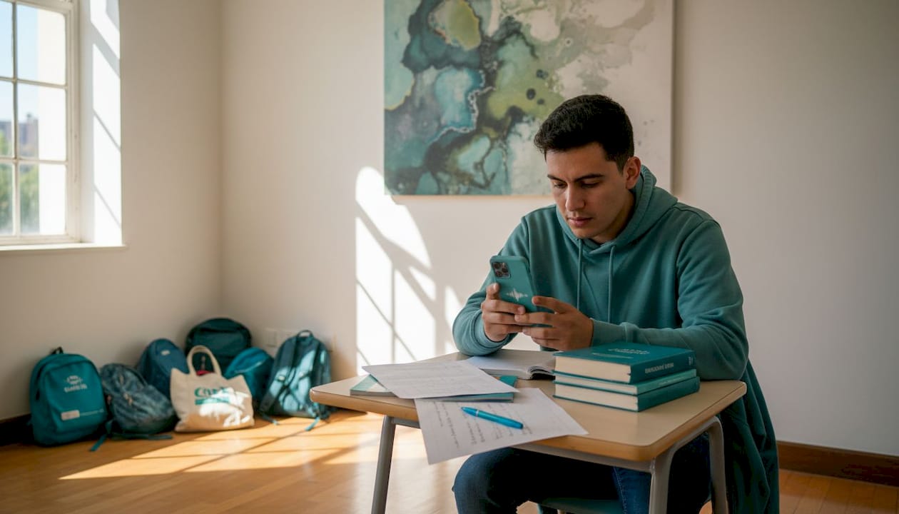 Alumno se prepara para el examen oral de Cambridge con un simulacro