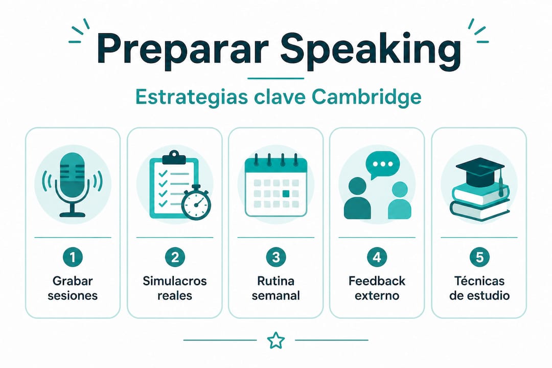 Infografía: claves para mejorar tu expresión oral en los exámenes de Cambridge