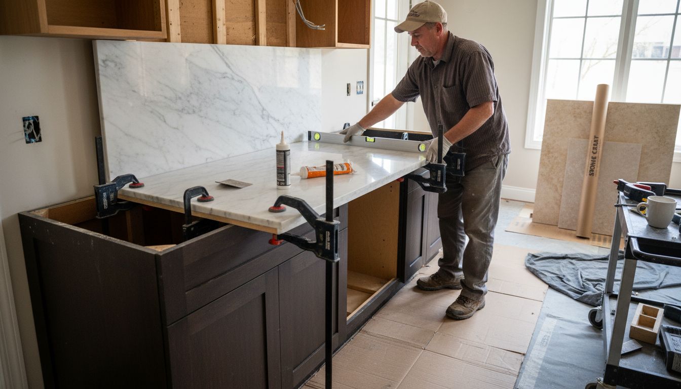 marble countertop installation