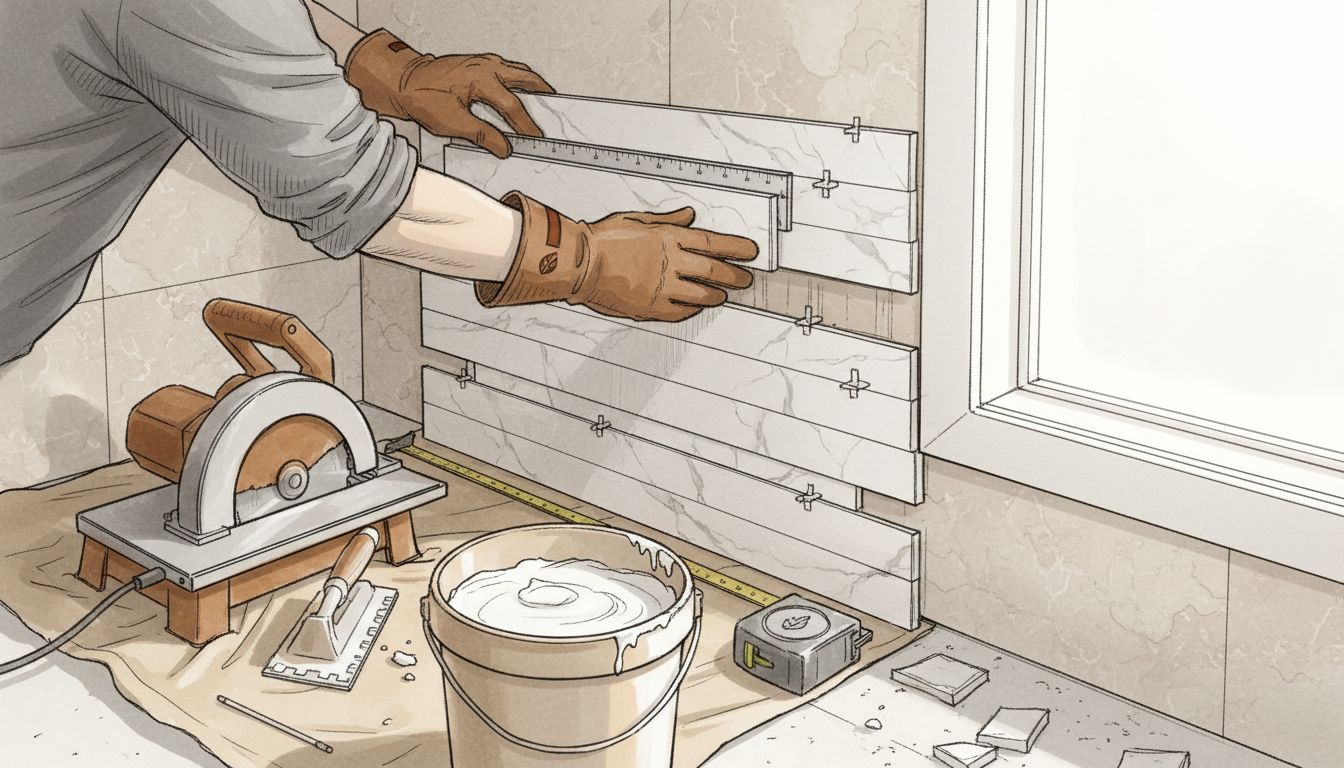 marble strip installation process