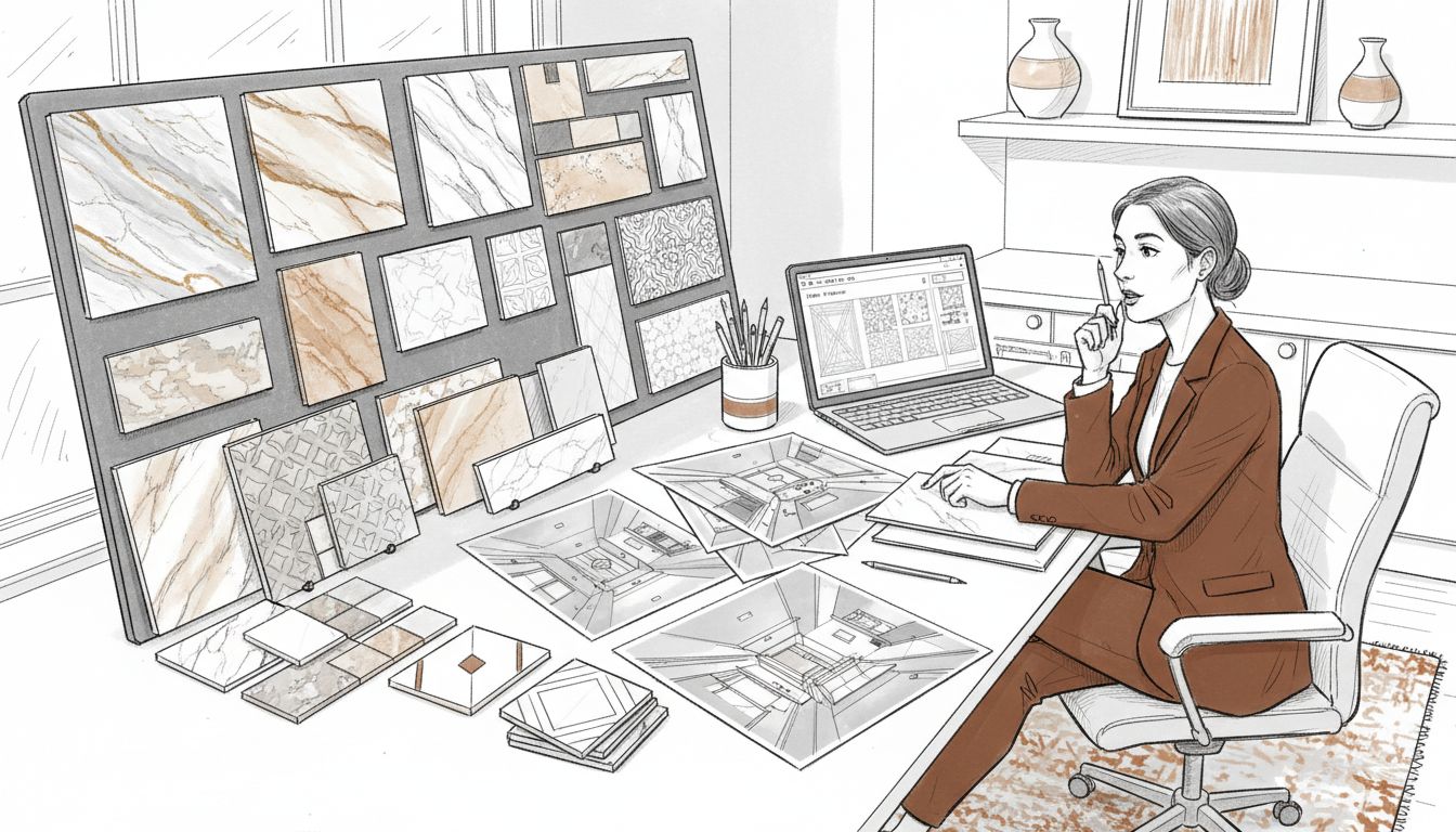 interior designer tile samples