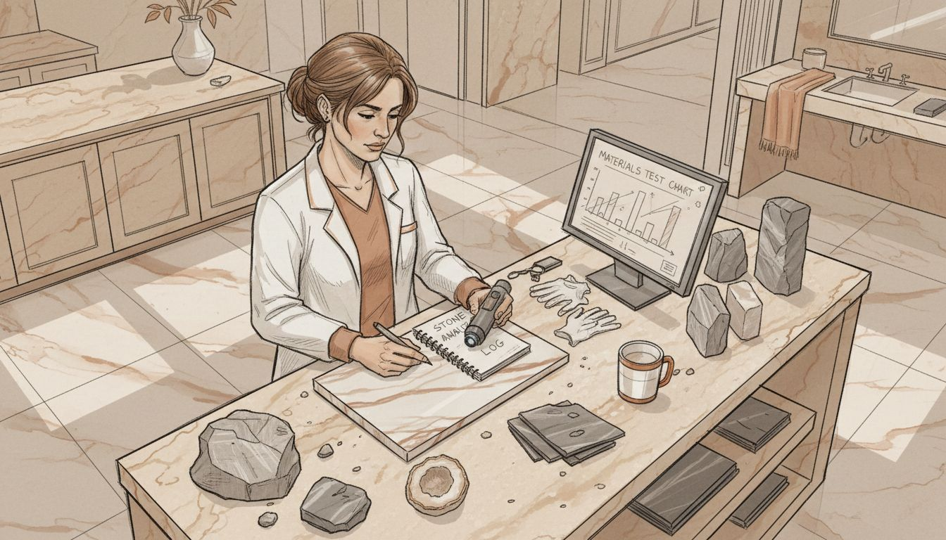 Lab technician testing stone authenticity