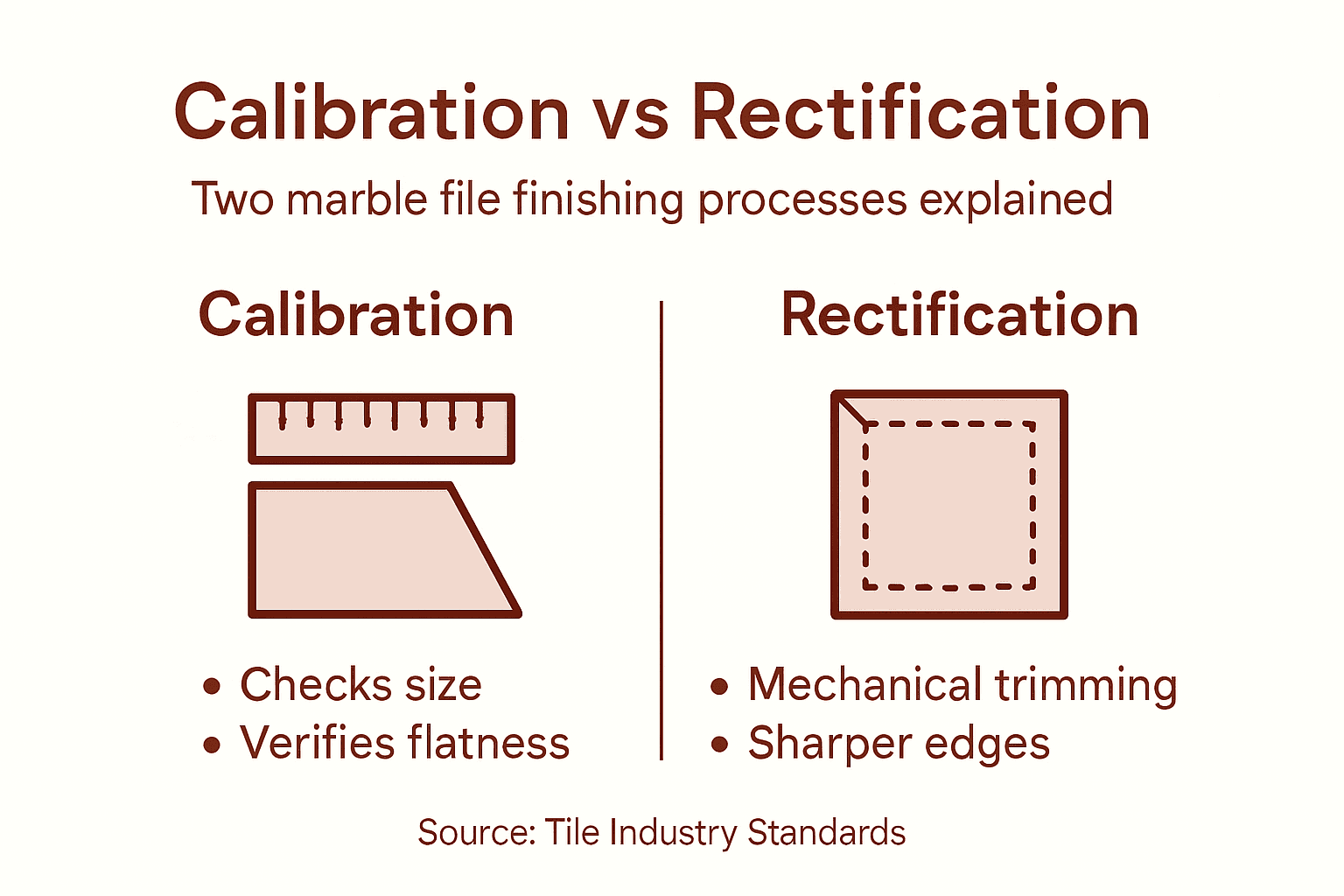 Infographic comparing calibration and rectification