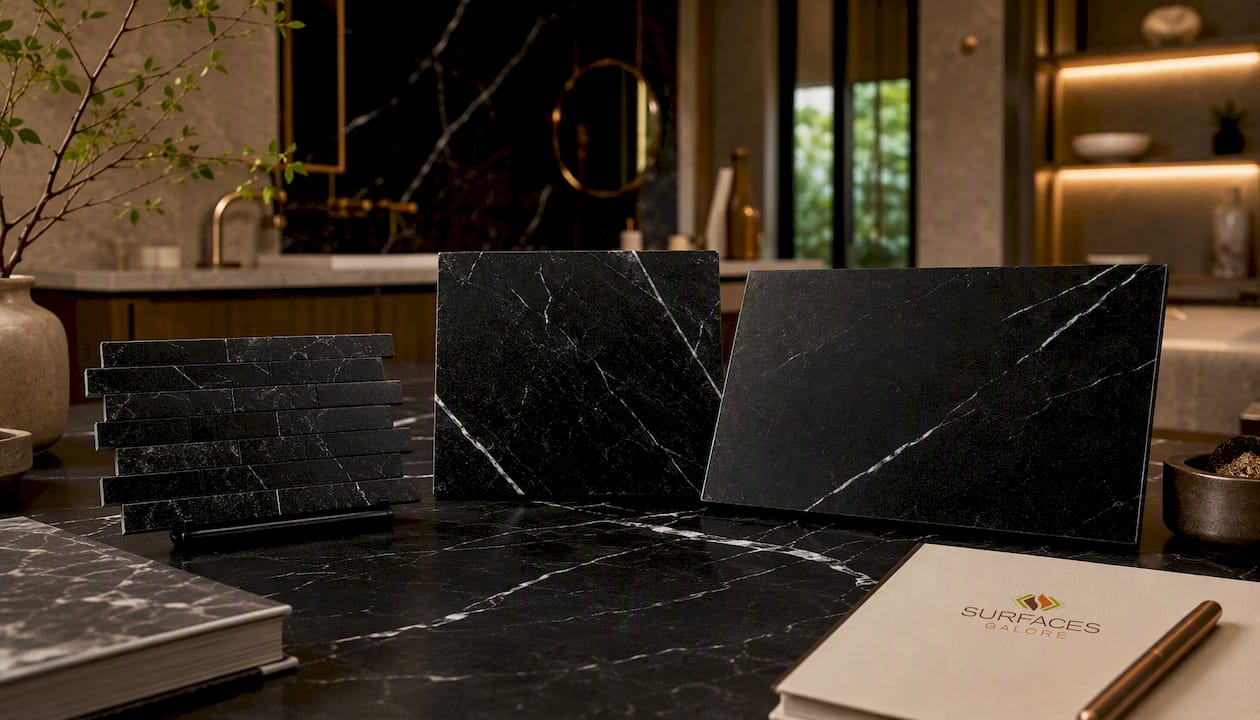 Nero Marquina / Black Marble 3X6 Tumbled