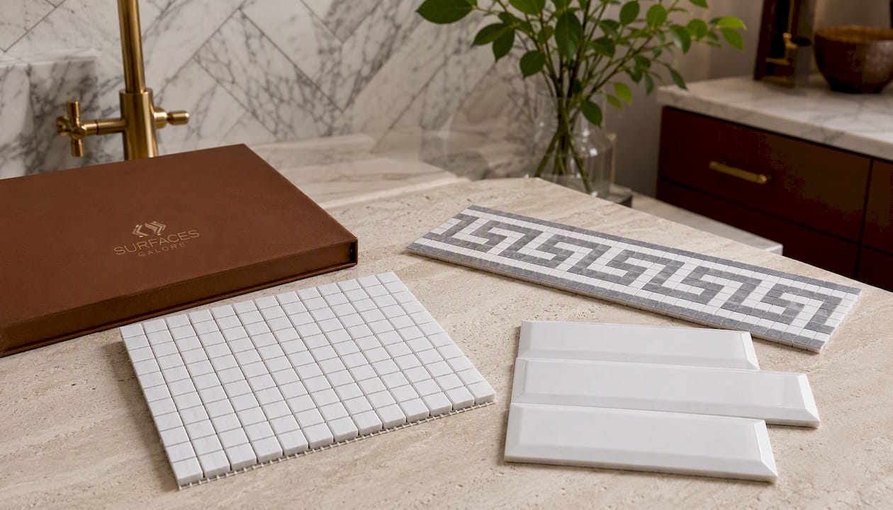 Thassos White 5/8X5/8 Mosaic Marble Polished or Honed