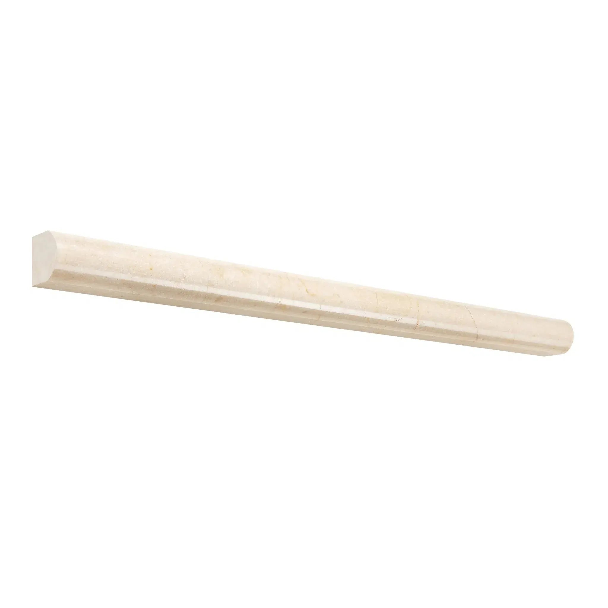 Crema Marfil Marble 3/4X12 Bullnose Liner Polished or Honed