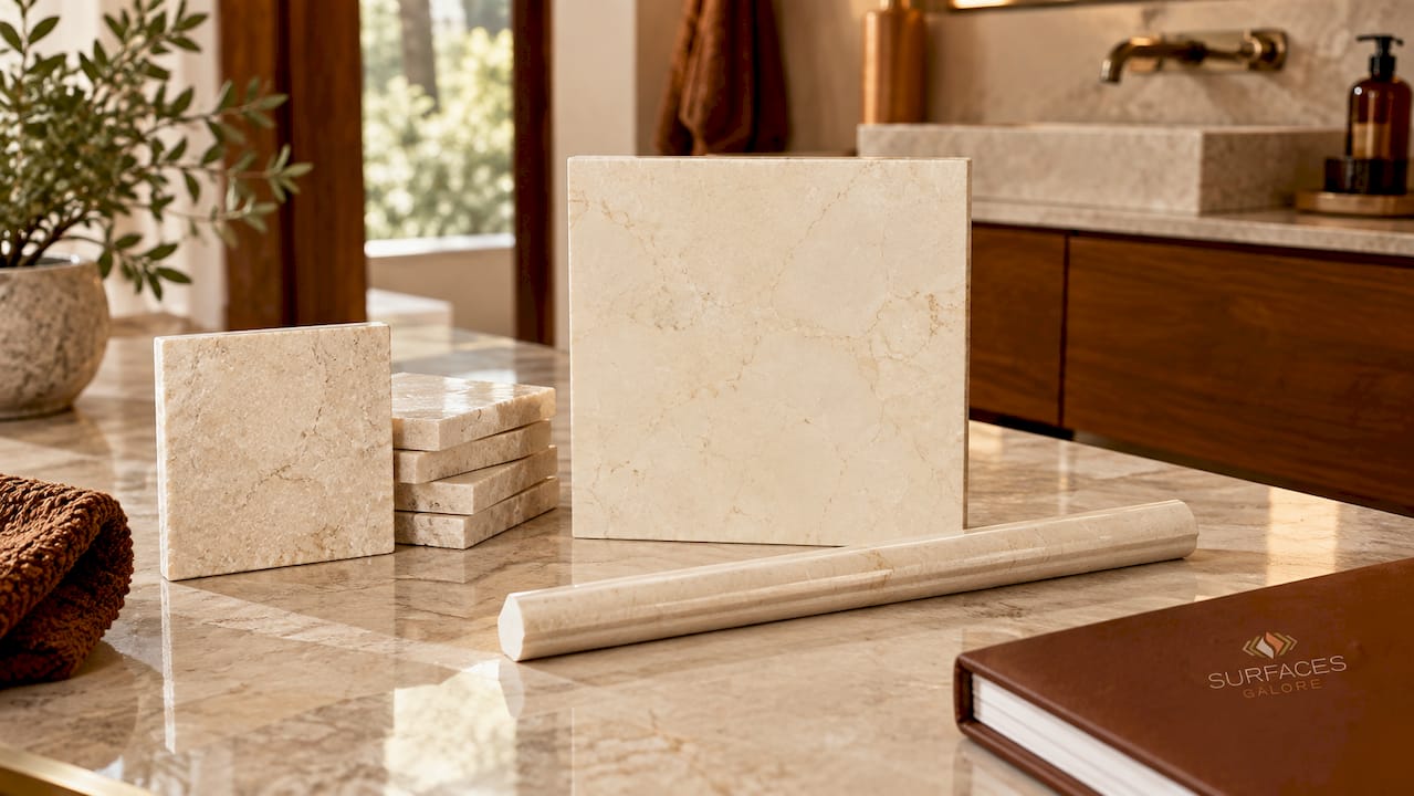 Crema Marfil Marble 6X6 Tumbled
