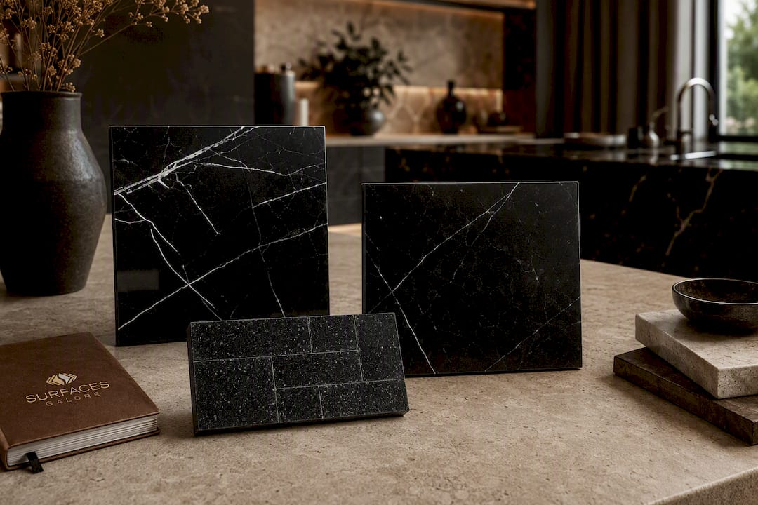 Nero Marquina / Black Marble 3X6 Tumbled