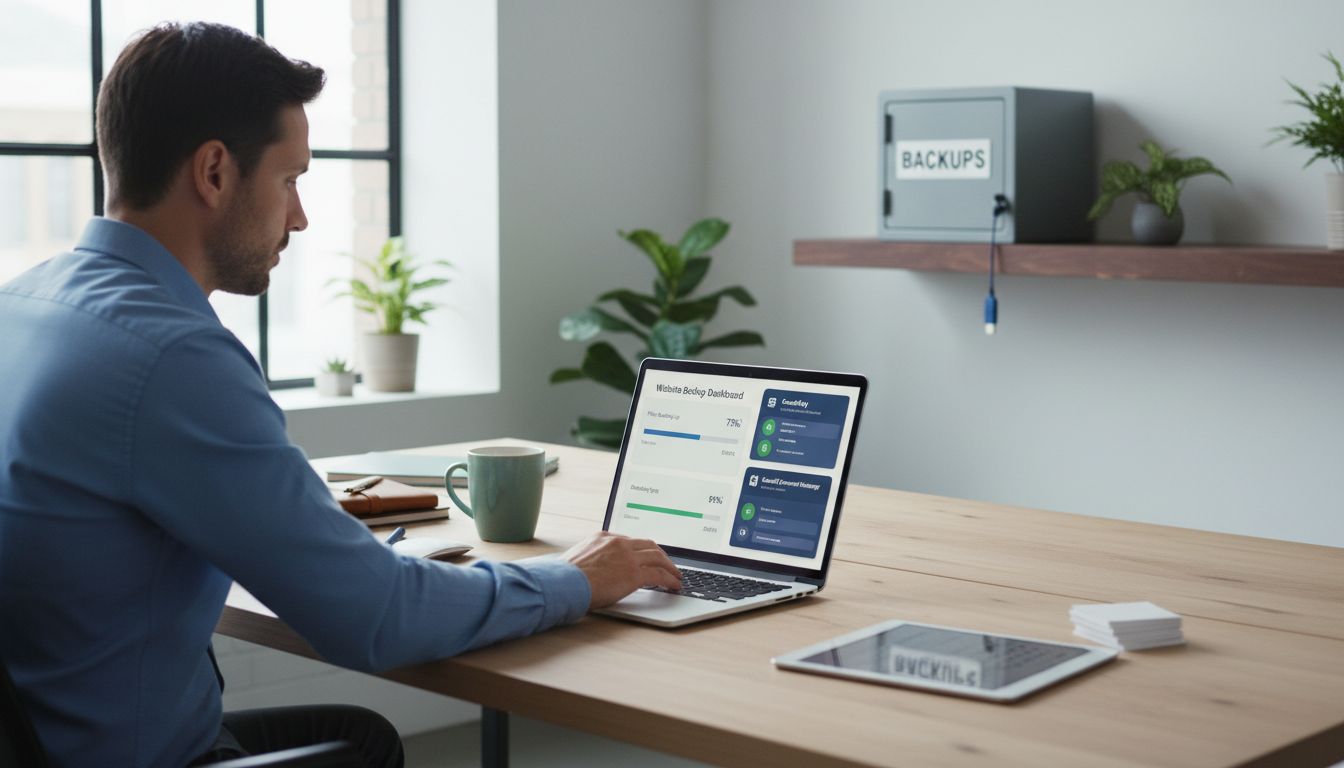 secure website backup process