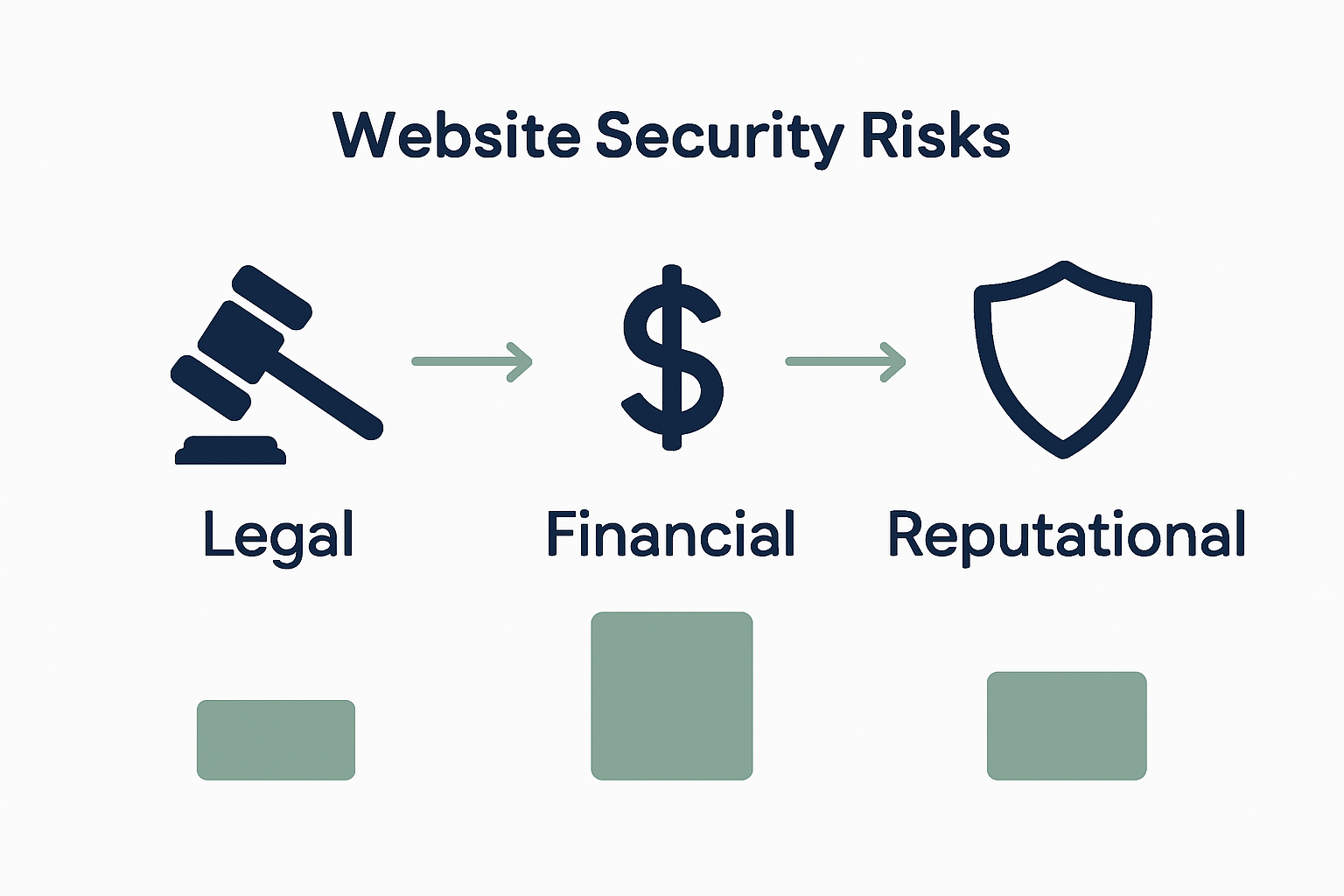 Infographic showing legal, financial, reputational risks