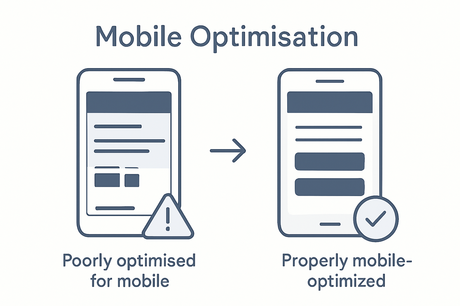 Infographic comparing mobile optimisation pitfalls