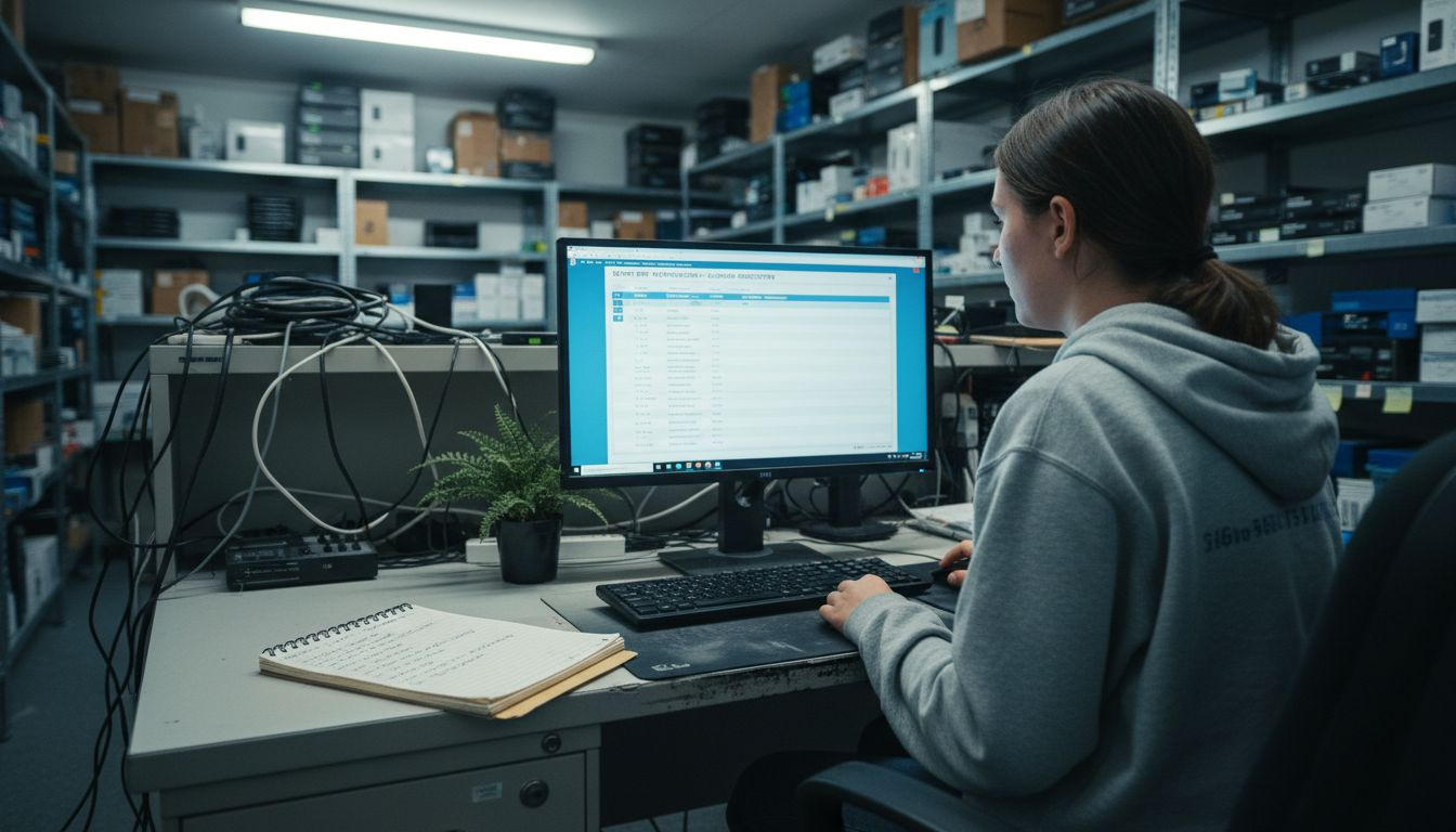 Website admin checking security notifications
