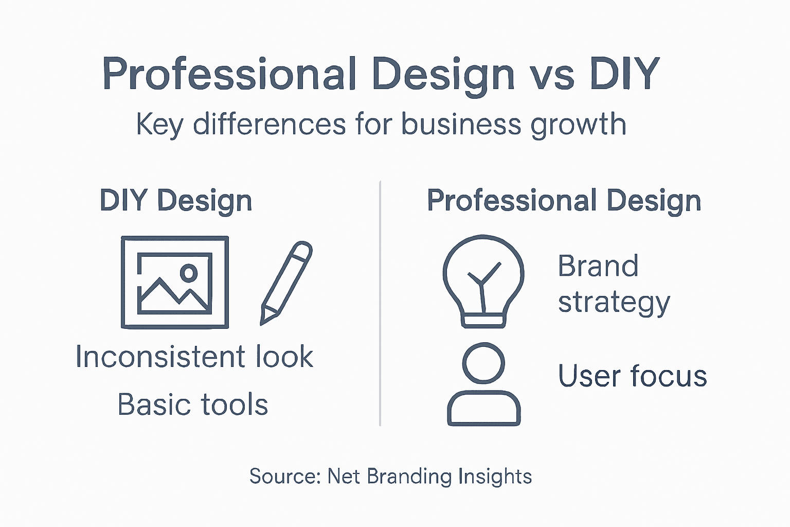 Infographic on DIY versus professional design