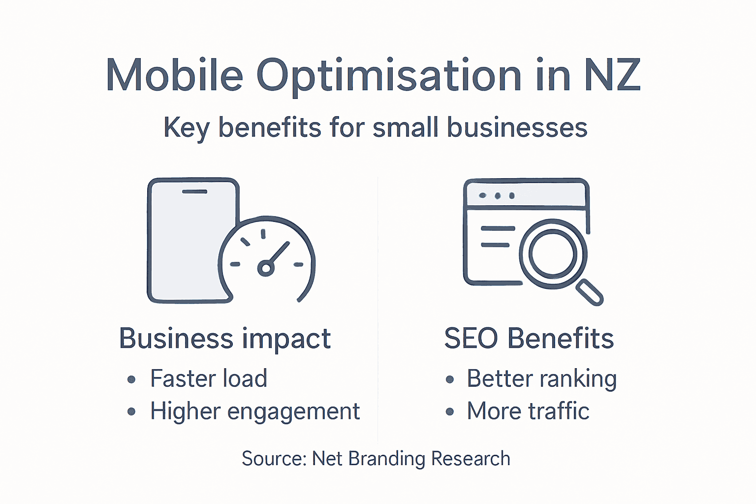 Infographic showing mobile optimisation benefits