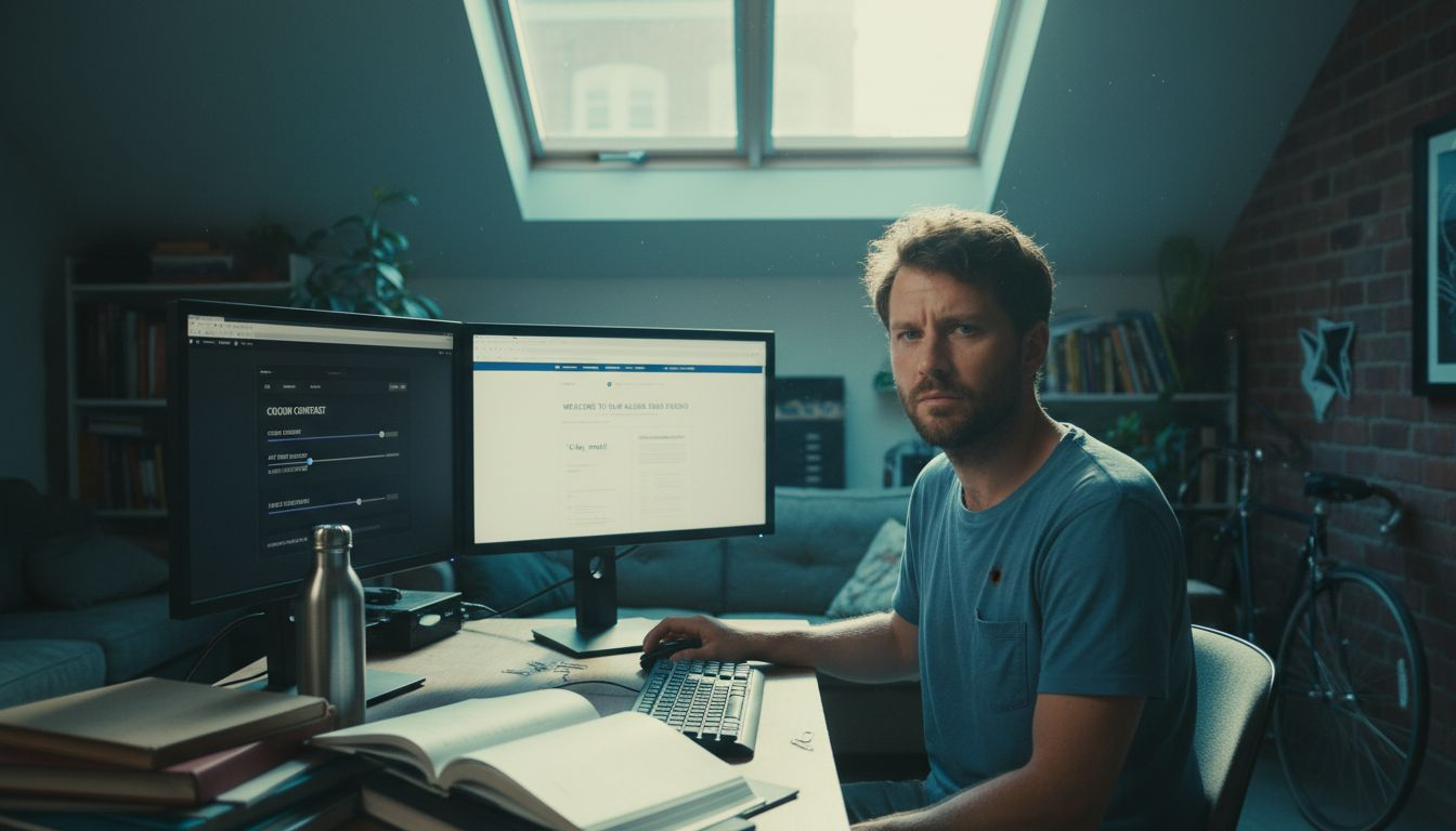 Designer adjusts accessible web design features