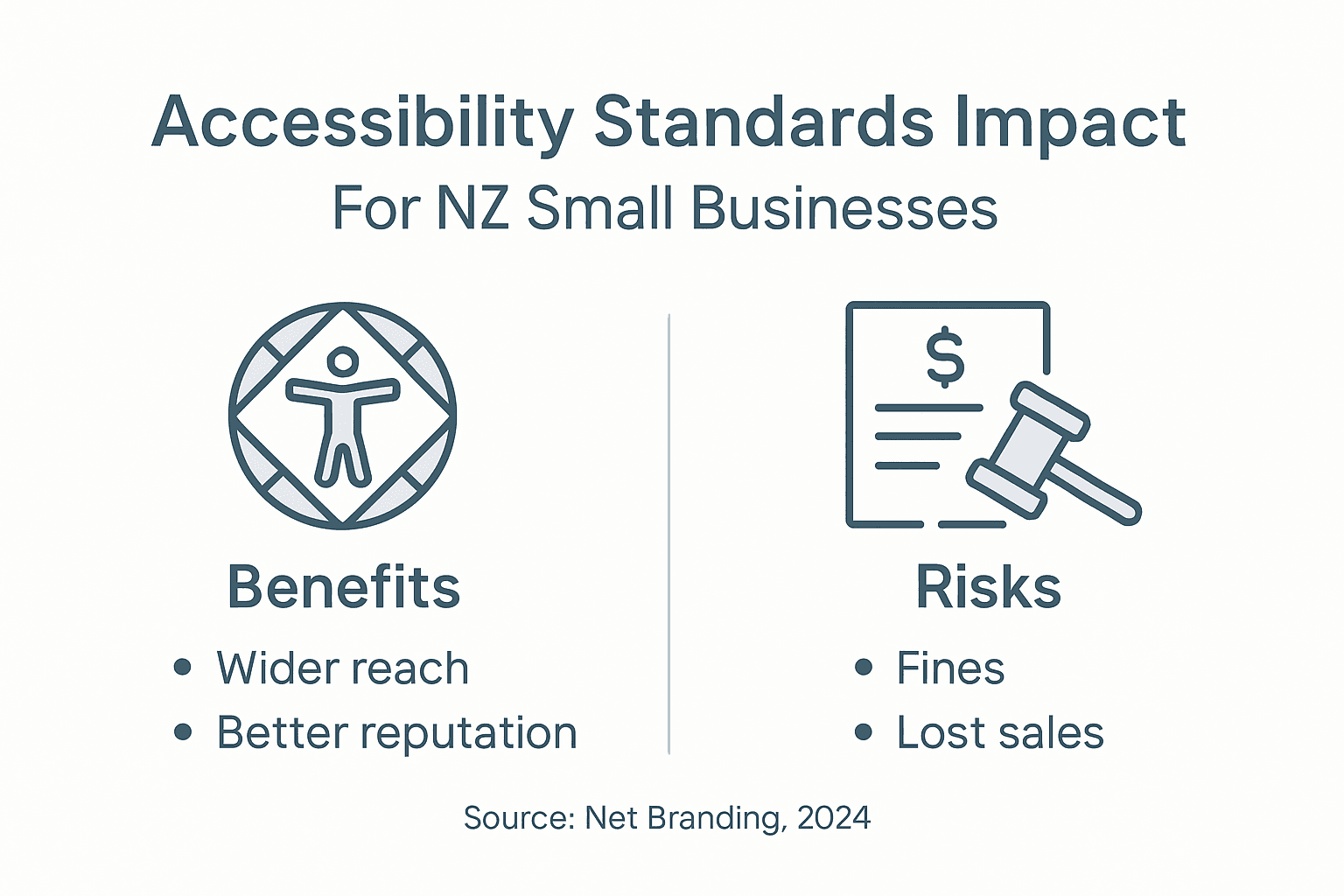 Infographic of SME accessibility benefits and risks