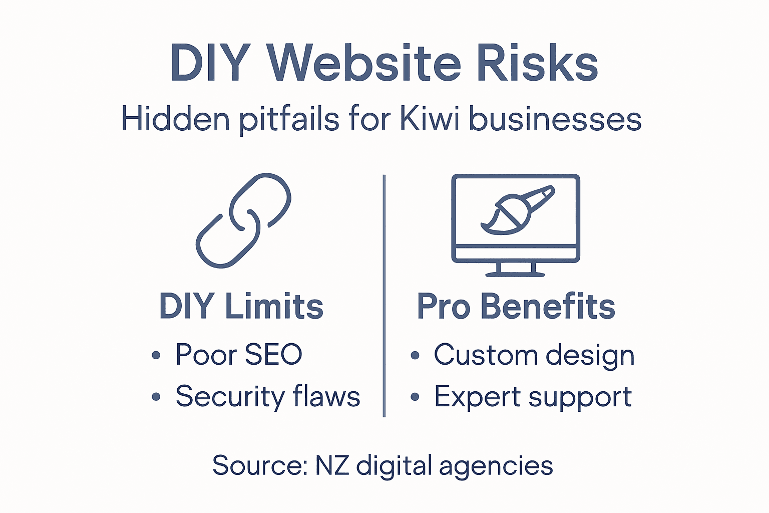 Infographic showing risks of DIY websites