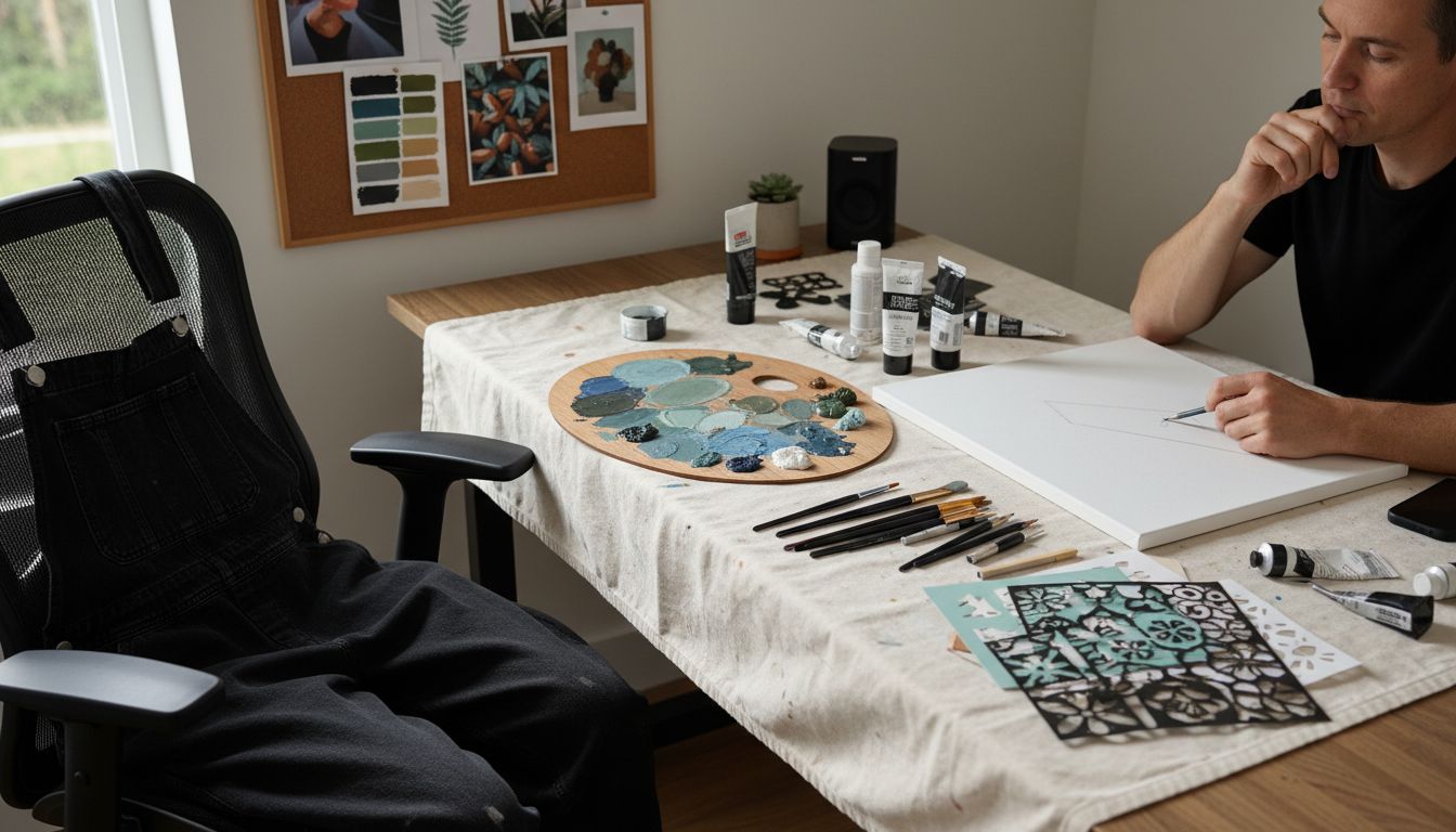 artist workspace setup