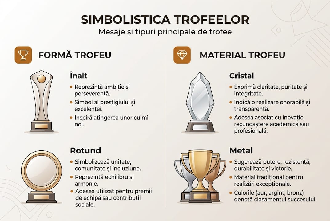 Infografic: cele mai cunoscute tipuri de trofee și semnificația simbolurilor lor