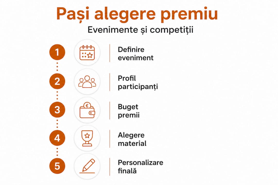 Infografic: 5 pași esențiali pentru a alege premiul potrivit