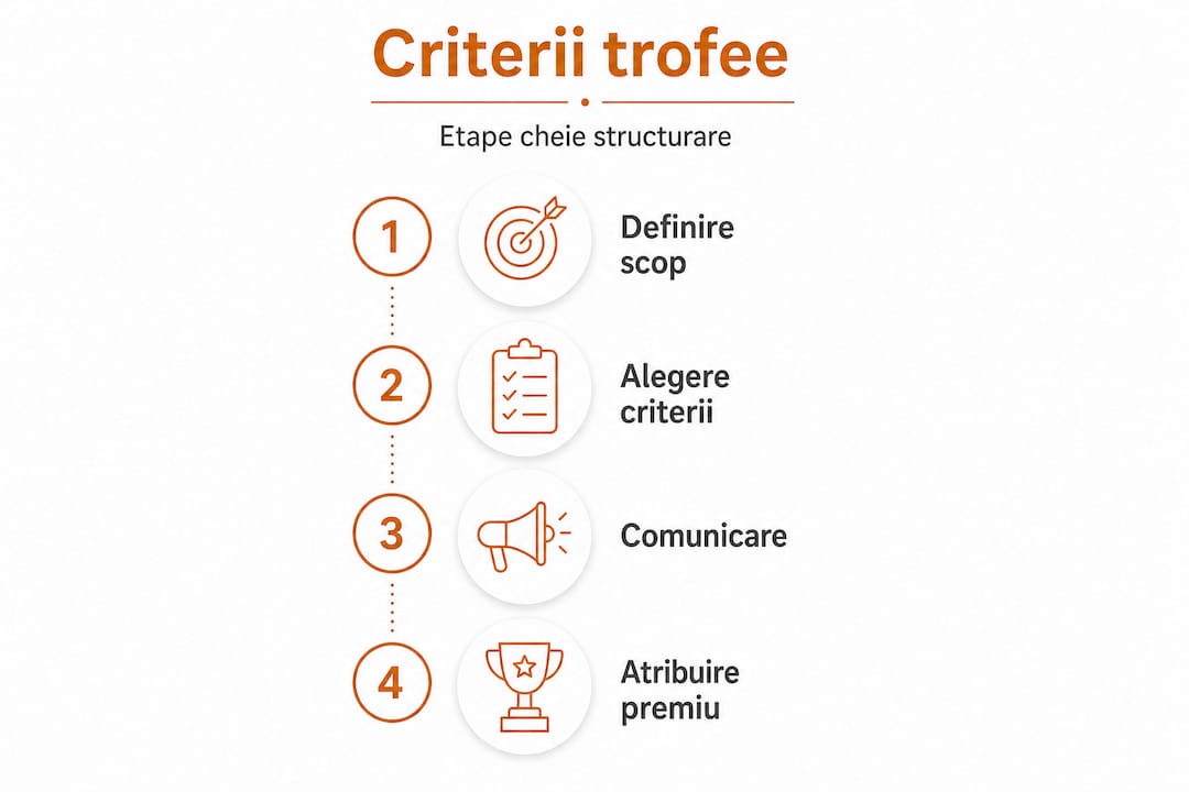 Infografic: Pașii de stabilire a criteriilor pentru acordarea trofeelor