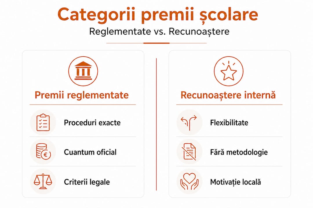 Infografic: comparație între diferitele tipuri de premii acordate în școli