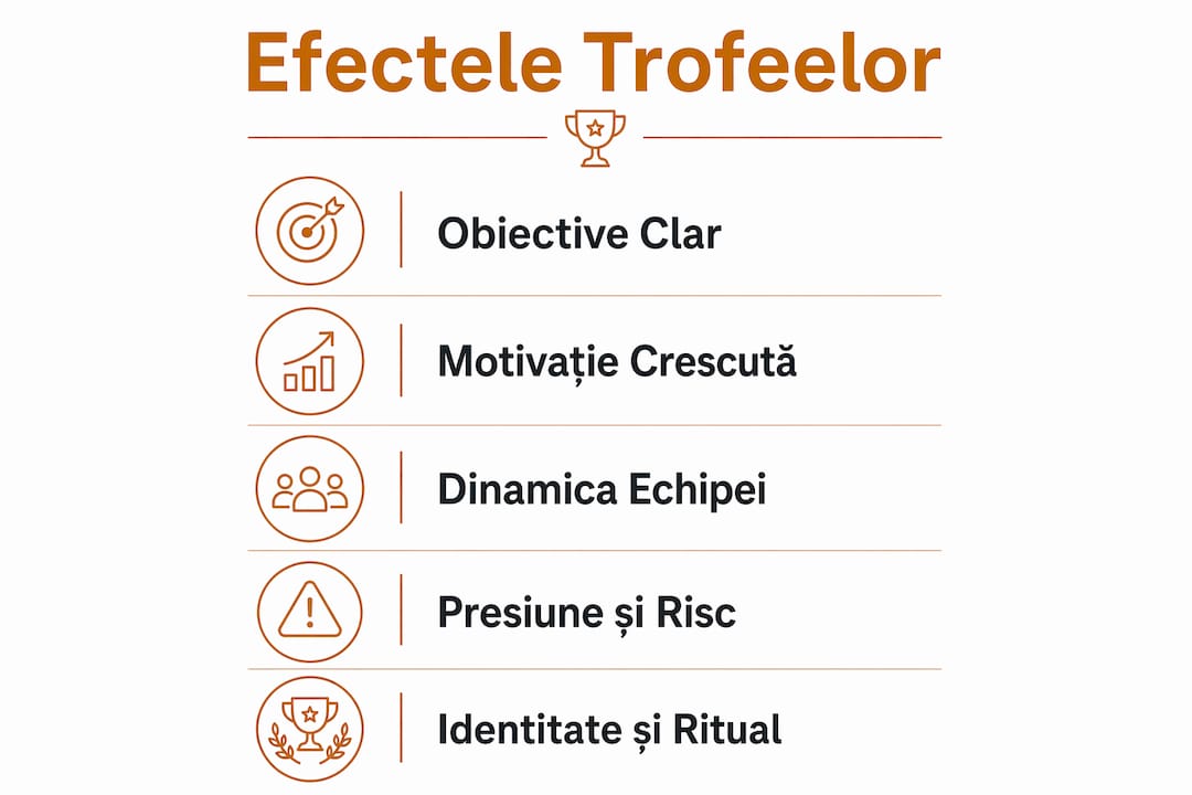 Infografic: Cum influențează câștigarea trofeelor parcursul și performanța echipelor sportive
