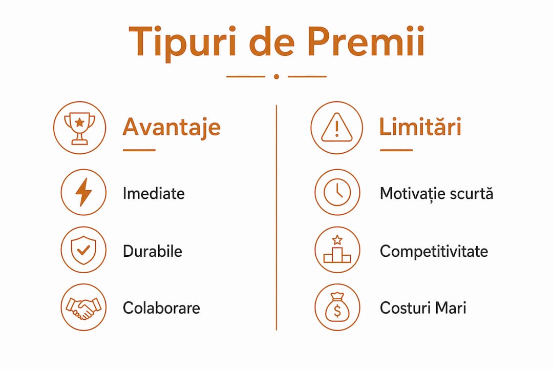 Infografic: pro și contra premiilor – ce beneficii aduc și unde întâmpinăm limite