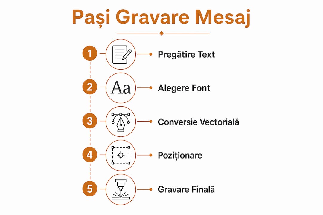 Infografic: cum să compui un mesaj gravat pas cu pas