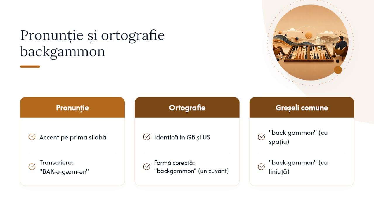 Cum se pronunță și se scrie corect „backgammon” — overview diagram
