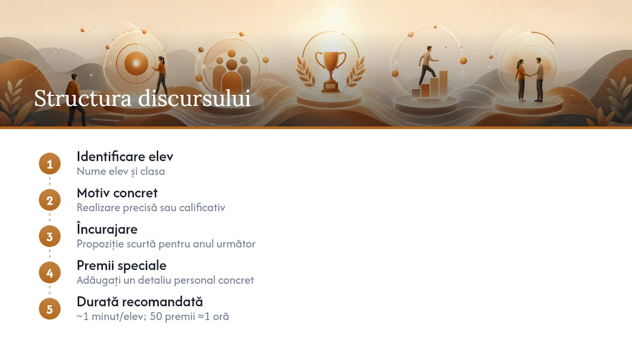 Modele de discursuri pentru decernarea premiilor — overview diagram