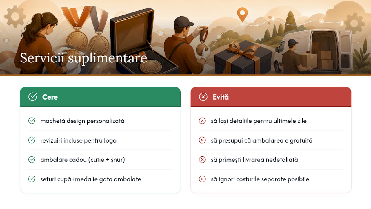 Ce servicii suplimentare merită să ceri de la furnizor — overview diagram