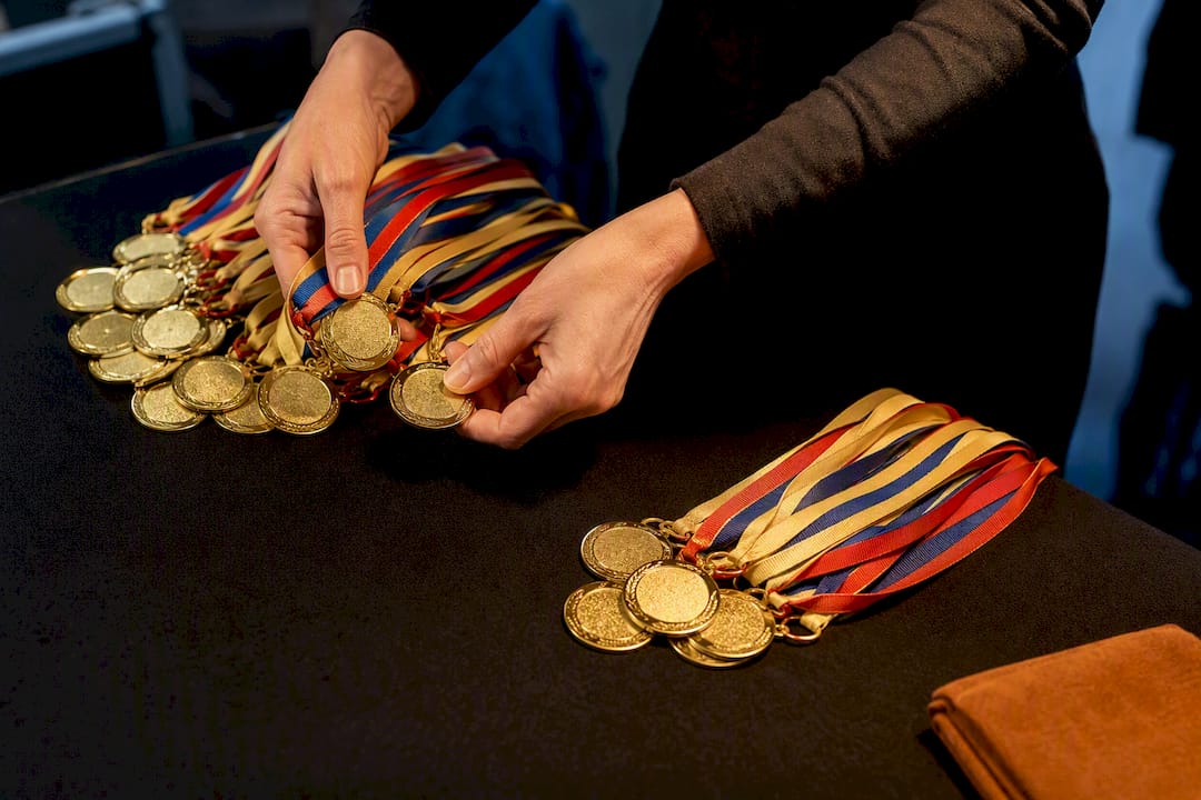Numărarea medalilor pentru concursul de dans